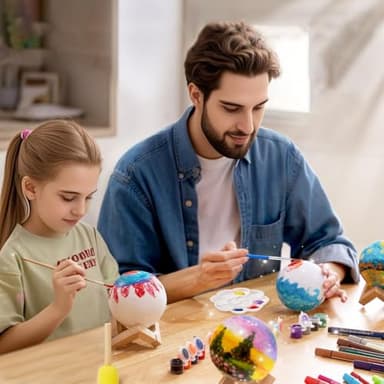 HOLA Paint Your Own Moon Lamp Kit, 2025 Update USB Rechargeable Remote Control, DIY Arts Supplies and Crafts Kit, Ages 6 7 8 9 10 11 12 13 Year Old Girls Boys Kids Birthday Gifts - Image 4