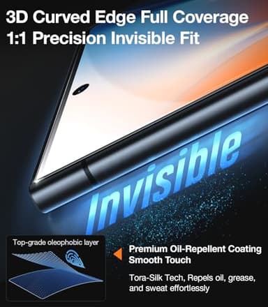 TORRAS Top-Notch Aerospace Glass for Samsung Galaxy S24 Ultra Screen Protector [12Ft Military-Grade Shatterproof] Anti-Scratch Tempered Glass Full Coverage Fit Screen Protector S24 Ultra 6.8" 2-Pack - Image 7