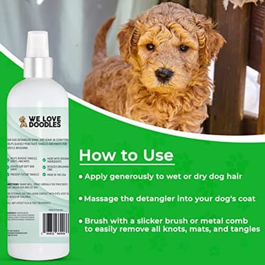 We Love Doodles Dog Detangler Spray - Leave-in Conditioner for Dogs - Dog Detangling Spray - Dematting Spray for Dogs - Tangle Remover - Made in The USA (Lavender) - Image 3