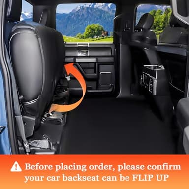 Mancro Floor Dog Hammock for Truck with Flip Up Rear Seats, Waterproof Truck Dog Seat Cover Back Seat with Mesh Window, Compatible with F150, Chevy Silverado & RAM, Black - Image 7