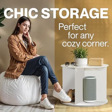 LOFT + IVY 7 Tier Rotating Shoe Rack Tower – 360° Spinning Storage Organizer, Modern Round Shoe Carousel for Closet, Entryway, Bedroom – Space Saving Rotating Lazy Susan Storage Tower - Image 8