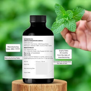 Majestic Pure Peppermint Essential Oil with Glass Dropper - 4 Fl Oz Pack of 2-100% Pure and Natural Peppermint Oil - Premium Grade Essential Oils for Diffuser, Aromatherapy, Soap and Candle Making - Image 8
