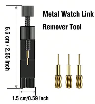 2 Pack Watch Link Removal Kit, Watch Band Tool Repair Kit, Resizing Tool for Watch Bracelet Adjustment & Replacement, Pin Remover for Sizing Strap with Extra Replacement - Image 3