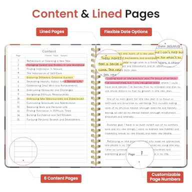 Lined Spiral Journal Notebook for Women, A5 Cute College Ruled Hardcover Notebook for Work & Note Taking, Pretty Journal for Writing, 140 Pages, Checkered - Image 3