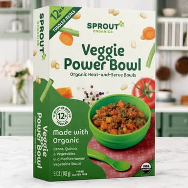 Sprout Organic Baby Food, Toddler Meals, Mediterranean Veggie Power Bowl with Beans & Quinoa, 5 Oz Bowl (8 Count) - Image 4