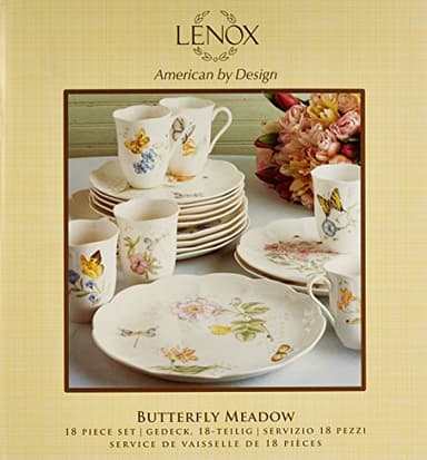 Lenox 6342794 Lenox Butterfly Meadow 18-Piece Dinnerware Set White - Image 2