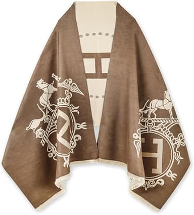 EXTREE Scarfs for Women Pashmina Silky Shawl Wrap for Evening Dressing Blanket Open Front Poncho Cape - Image 1