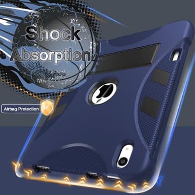 Rantice Military-Grade Tested Case for iPad 10th Generation 10.9" / iPad 11-inch (A16) 11th Generation, Heavy Duty Shockproof Protective iPad Case with Kickstand & Pencil Holder, DarkBlue+Black - Image 7
