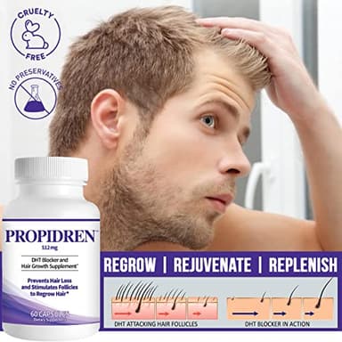 Propidren by HairGenics - DHT Blocker & Hair Growth Capsules to Prevent Hair Loss & Stimulate Hair Follicles, to Stop Hair Loss & Regrow Hair. Proprietary Anti-Hair Loss & Hair Regrowth Treatment. - Image 9