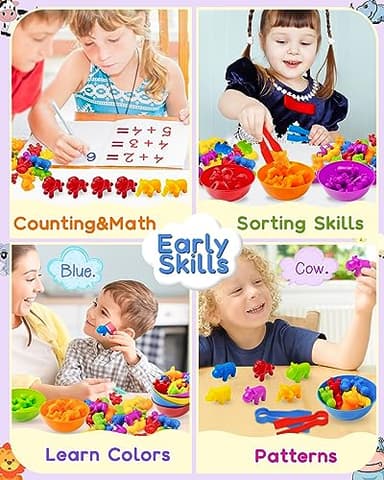 Yetonamr Counting Dinosaurs Montessori Toys for 3 4 5 Years Old Boys Girls, Toddler Preschool Learning Activities Toy for Kids Ages 3-5, 4-8, Birthday Gifts Sensory Toys - Image 3