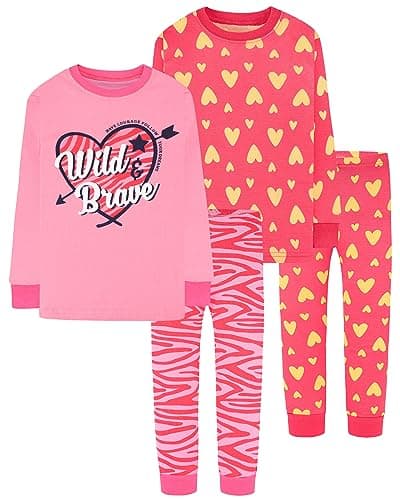 DAUGHTER QUEEN Girls Pajamas 18-24 Months Heart PJs 100% Cotton Long Sleeve Pj Sets Baby Toddler Sleepwear Jammies Sleeping Clothes Outfits 18m/Mo, 24m/Mth - Image 1