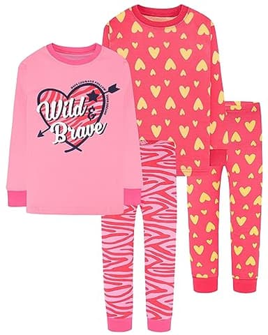 DAUGHTER QUEEN Girls Pajamas 18-24 Months Heart PJs 100% Cotton Long Sleeve Pj Sets Baby Toddler Sleepwear Jammies Sleeping Clothes Outfits 18m/Mo, 24m/Mth - Image 1