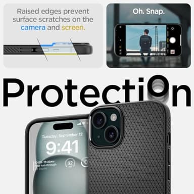 Spigen Liquid Air Designed for iPhone 15 Case (2023) [Military-Grade Protection] - Matte Black - Image 5