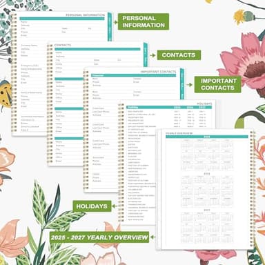 2025-2026 Monthly Planner/Calendar - Jul 2025 - Dec 2026, 18 Monthly Planner 2025-2026, 9’’ x 11'', Academic Planner with Tabs, 2-sided Pockets, Twin-wire Biding, Holidays, Notes Pages, Julian Dates - Image 4