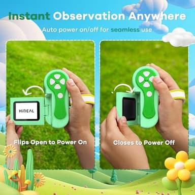 Hideal HP60 IPS Microscope for Kids: [Auto On & Off] [3-in-1] 2" Portable Handheld Microscope Miniscope, Pocket Mini Scope Educational Science Kit, Christmas Birthday Gifts for Kids, PC View, Green - Image 2