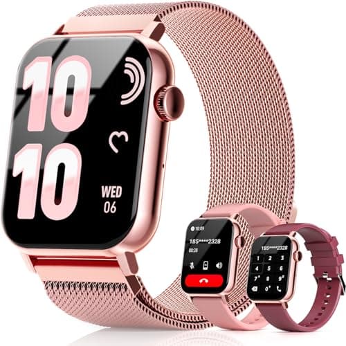 Trendia Smart Watches for Women, 1.83" HD Fitness Tracker (Answer/Make Calls), 120+ Sport Modes with Heart Rate/Sleep Monitor, IP68 Waterproof, Fitness Watch for iOS Android, Pink - Image 1