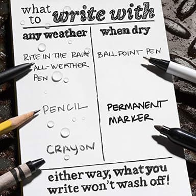 Rite in the Rain Weatherproof Hard Cover Notebook, 8.75" x 11.25", Yellow Cover, Universal Pattern (No. 370F-MX) - Image 4