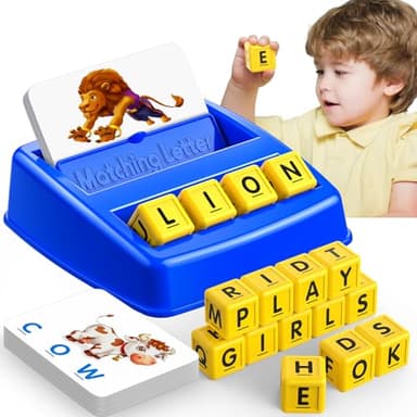 Educational Toys for 3 4 5 Year Old for Toddlers 2-4 Year Matching Letter Games for 3-5 Montessori Toys for Kids Toy for Ages 2-4 4-6 Birthday Halloween Christmas Easter Gifts for 3-5 Year Old - Image 1