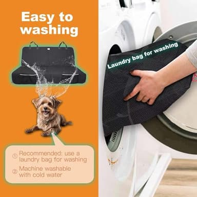 Reliadura Dog Car Seat Cover for Back Seat,Washable Bench Seat Cover for Truck,Nonslip Backseat Cover Protector for F150/Ram1500/GMC Sierra/Toyota/Chevrolet Silverado,Car Seat Covers for Dogs - Image 7