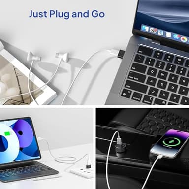 Elebase USB to USB C Adapter for iPhone 17 4Pack,USBC Female to A Male Car Charger Adapter,Type C Converter Apple 16 Pro Max 15 14 13 12 Plus,iWatch Watch 11 10 Se Ultra 3,iPad Air,Samsung Galaxy S25 - Image 6