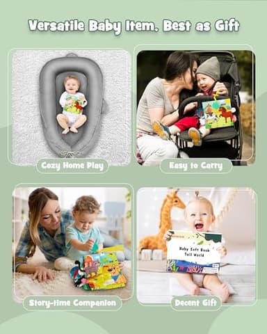 Little Tikes Baby Books - Crinkle, Touch & Feel, Tummy Time, Early Learning Stroller Toys for Newborns 0-6 Months - Image 6