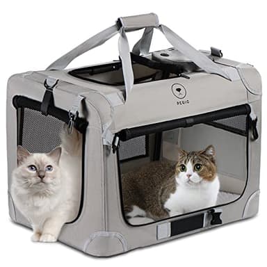 PEGIC Extra Large Cat Carrier for 2 Cats, Portable Soft Sided Large Pet Carrier for Traveling, Indoor and Outdoor Uses, 24"×16"×16" - Image 1