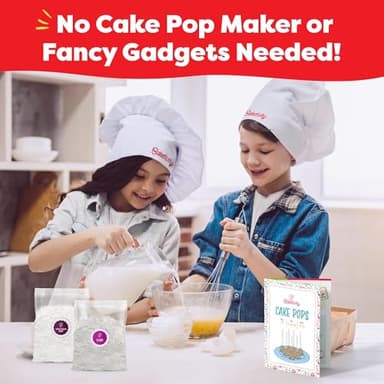 Baketivity DIY Cake Pop Baking Kit for Kids - Premeasured Ingredients, Decorating Supplies - Image 8