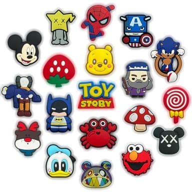 gustyuhi Lot of 30,50,100 Random Bulk Shoe Decorations and pins, Cute and Cool for DIY Accessories for Shoes, Sandals, and More (Random 30) - Image 4