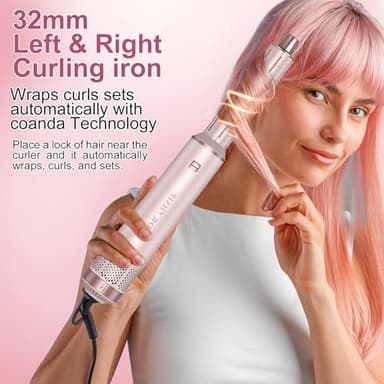AVENHO 5 in 1 Hot Air Brush - Blow Dryer Brush & Air Curling Wrap Styler with Negative Ion Technology, Hair Dryer Brush for Drying, Curling, Straightening & Styling, Professional Hair Styling Tools - Image 4