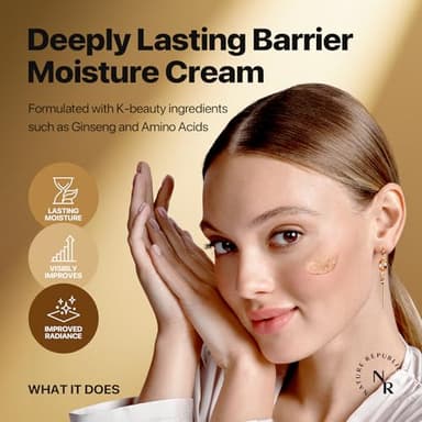 Nature Republic Ginseng Gold Silk Watery Cream 2.11 Oz(60g)-6 Years Korean Ginseng, 99.9% Pure Gold Premium Skin Care, Anti-Aging Moisturizer for Skin, Wrinkle Care with Ginseng Saponins (60g) - Image 5