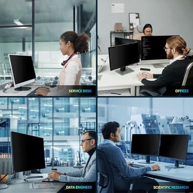 [2 Pack] 29 Inch Privacy Screen for Computer Monitor 21:9 Aspect Ratio, Eye Protection Anti Blue Light Glare Shield, 29inch Removable Black Blackout Anti Spy Desktop Security Private Filter - Image 7