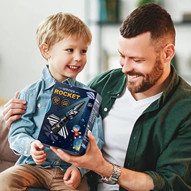 Rocket Launcher for Kids, Self Launching Motorized Air Rocket Toy, Outdoor Toys for Ages 8-12, Model Rockets with Parachute Safely Land, Spaceship Launch up to 200 ft Birthday Gifts for Boys - Image 2
