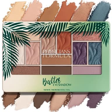 Physicians Formula Murumuru Butter Eyeshadow, 12-Shade Ultra-Creamy Palette with Murumuru & Tucuma Butters, Silky Soft Blendable Formula – Tropical Days - Image 1