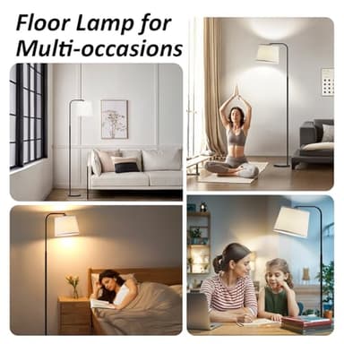 AKASUKI Floor Lamp for Living Room with 3 Color Temperatures, Foot Switch Standing Lamps for Living Room, Bedroom, Office, Arc Mordern Floor Lamp with 9W LED Bulb Included - Image 6