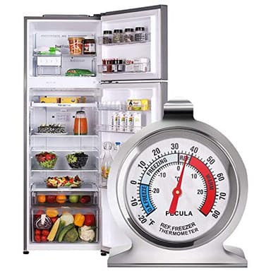 2 Pack Refrigerator Thermometer, 30-30°C/20-80°F, Classic Fridge Thermometer Large Dial with Red Indicator Thermometer for Freezer Refrigerator Cooler - Image 5