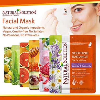 Natural Solution Soothing Radiance Silk Facial Mask With Lavender & Chamomile,Deep Pore Cleansing Face Mask,Instant Brightening and Hydrating - 10 PK - Image 5