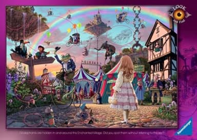 Ravensburger Look & Find: Enchanted Circus - 1000 Piece Jigsaw Puzzle | Unique, Softclick Fitting | Vibrant, Glare-Free Imagery | Crafted from FSC-Certified Wood | Ideal for Ages 14+ - Image 4