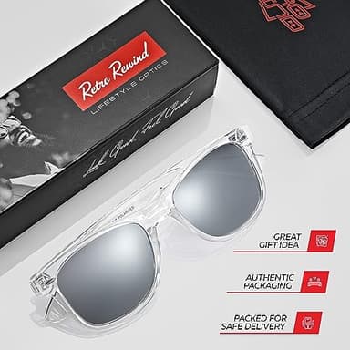 Retro Rewind Polarized Sunglasses for Men and Women - UV Protection Classic Mens Womens Sun Glasses - Cool Vintage 80s Shades - Image 4