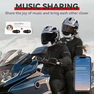 XGP Motorcycle Bluetooth Headset V5.2 with Music Sharing, 2-Way Motorcycle Helmet Bluetooth with IP67 Waterproof, Helmet Intercom Communication Systems for Snowmobile/ATV/Ski, 1 Pack - Image 5