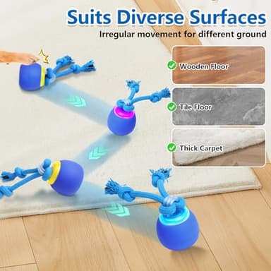 Saolife Interactive Dog Toys with Motion Activated, Squeaky Dog Toy Active Rolling Ball for Puppy and Medium Dogs, USB Rechargeable, Wicked Ball - Image 4