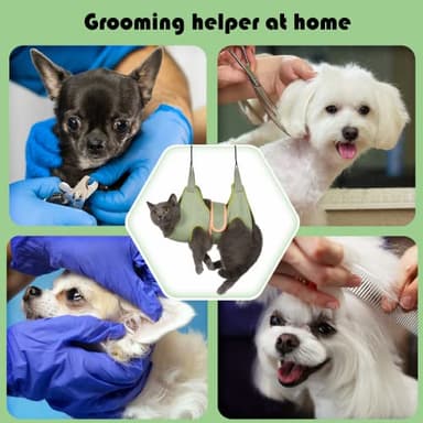 Guzekier Cat Grooming Hammock, Cat Nail Clipper Hammock for Nail Trimming, Cat Holder Sling for Cutting Nails, Restraint Bag with Safety Belt, Nail Clippers and Nail File - Image 7