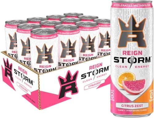 REIGN Storm, Citrus Zest, Fitness & Wellness Energy Drink, 12 Fl Oz (Pack of 12) - Image 1