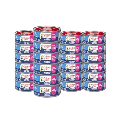 Chicken of the Sea Solid White Pure Tuna, Wild Caught, No Drain, 4 oz. Can (Pack of 24) - Image 1