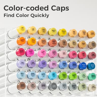 Ohuhu Alcohol Brush Markers 48 Mid-tone Colors- Double Tipped Alcohol Based Art Marker Set for Artists Adults Coloring Sketch Illustration- Brush & Chisel Dual Tips- Honolulu- Refillable - Image 4