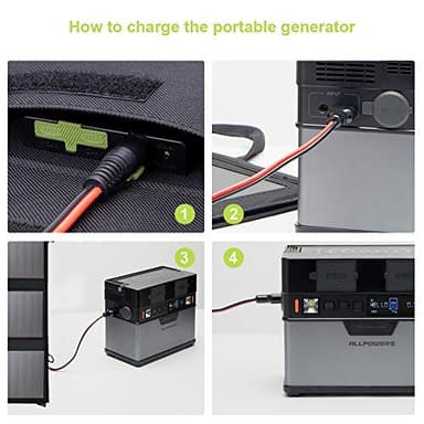 ALLPOWERS Solar Charger 100W Solar Panel Foldable Portable with Dual 5v USB18v DC for Laptop, Tablet, Notebook, 12v Car, Boat, RV Battery, Camping, Hiking, Travel - Image 5