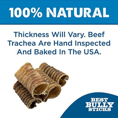 Best Bully Sticks Premium 3 Inch Beef Trachea - 50 Count (Pack of 1) - All-Natural, Grain-Free, Single-Ingredient Treat, Supports Dental Health - Image 3