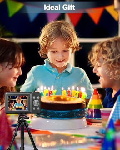 Digital Camera, FHD 1080P Point and Shoot Camera with 16X Zoom Anti Shake, Compact Small Portable for Boy Girls(Deep Black) - Image 8