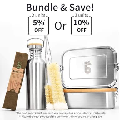 Bambaw Stainless Steel Water Bottles 32 oz, Non-insulated Single Wall Metal Water Bottle Stainless Steel, Reusable & Eco Friendly, Dishwasher Safe – Silver - Image 7