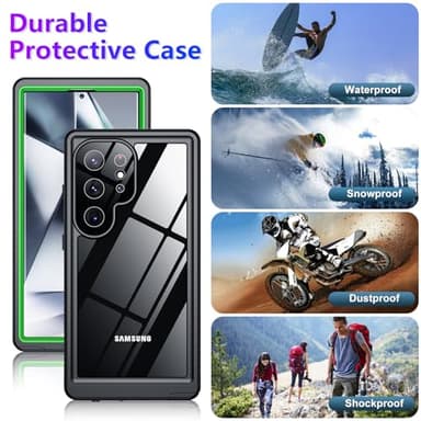 2025 New for Samsung Galaxy S24 Ultra Case Waterproof, [Built-in Camera & Screen Protector][Military Grade Shockproof][IP68 Underwater][Dustproof][Dropproof] Full Body Phone Case for S24 Ultra 6.8" - Image 6