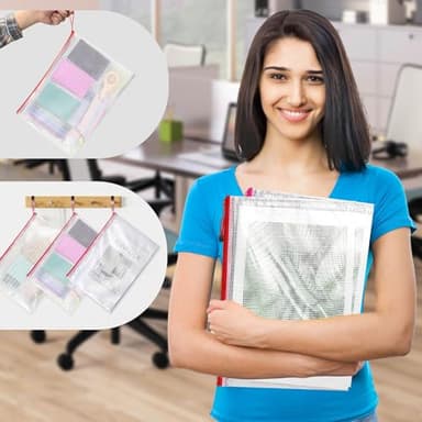 20pcs Mesh Zipper Pouch Bags,9 Sizes Plastic Zipper Bags for Organization,Reusable Zipper Pouches for Puzzle Board Game Storage,for Travel School Office Supplies. - Image 3